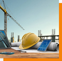 Construction site with technology